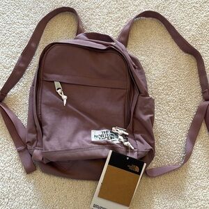 NWT The North Face mini backpack. “Fawn Grey”/light mauve color